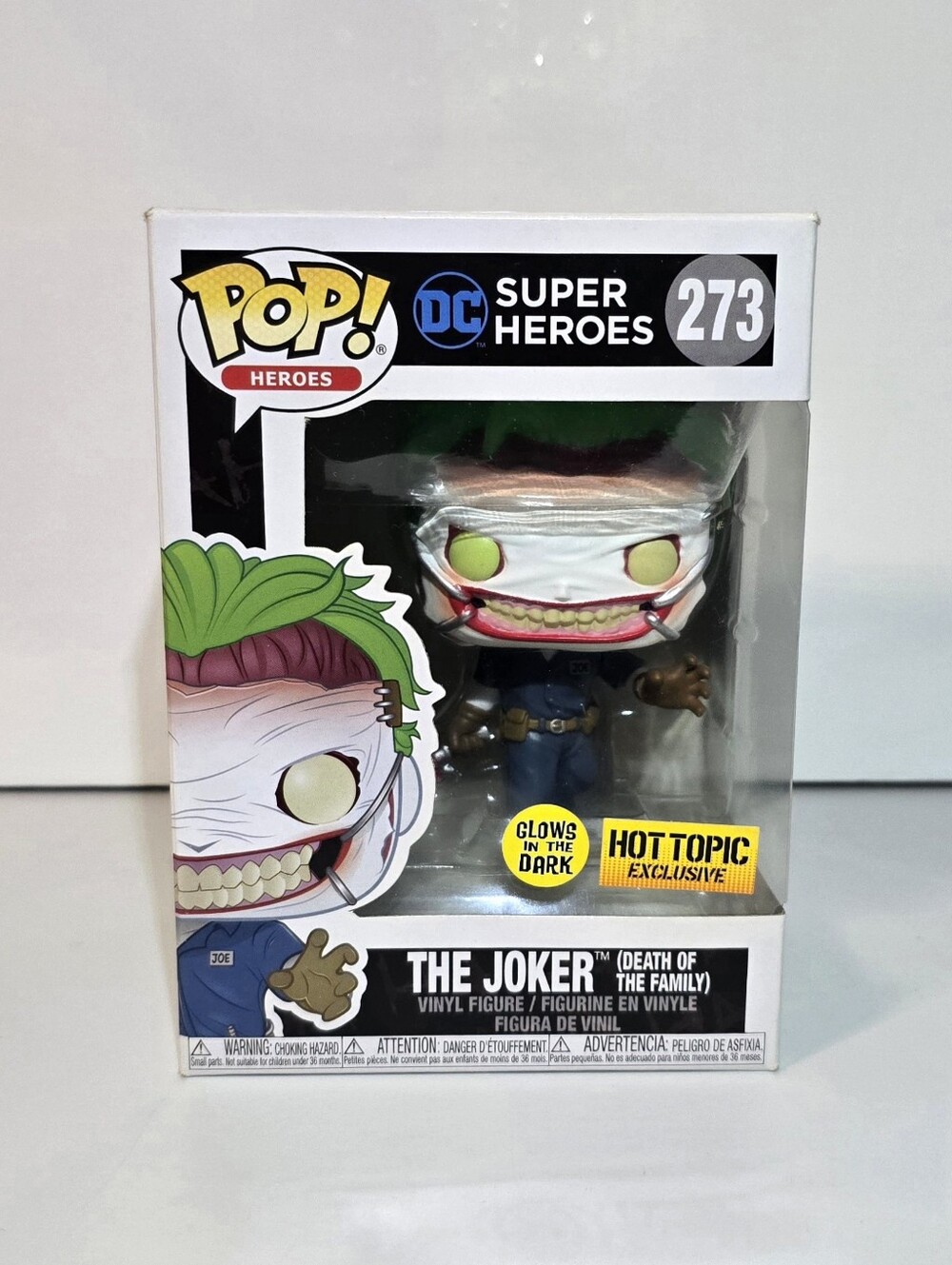 Joker Funko Pop! #273 Death Of The Family Glow GITD Hot Topic Exclusive Figure